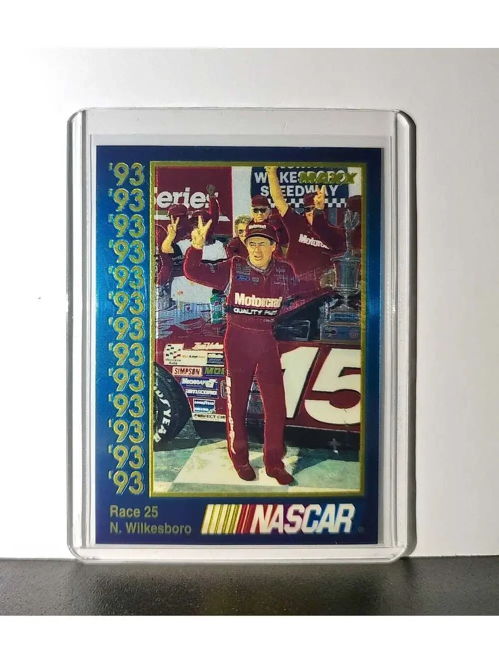 Race 25 North Wilkesboro YR 1993 Maxx Premier Plus Racing #204 NASCAR Card